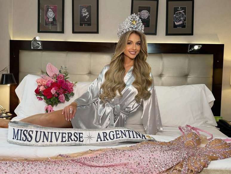 Aldana Masset é coroada Miss Universo Argentina 2025 em Buenos Aires. Reprodução: Terra