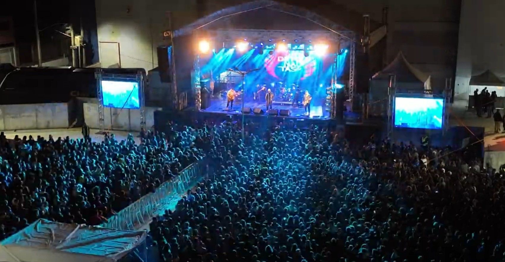 The Silas abre o Rock in PA, festival que celebra o Dia Mundial do Rock em Pouso Alegre. Reprodução: Globo