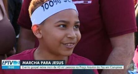 Festival gospel na Praça Arautos da Paz conta com um imponente palco de 36 metros. Reprodução: EPTV