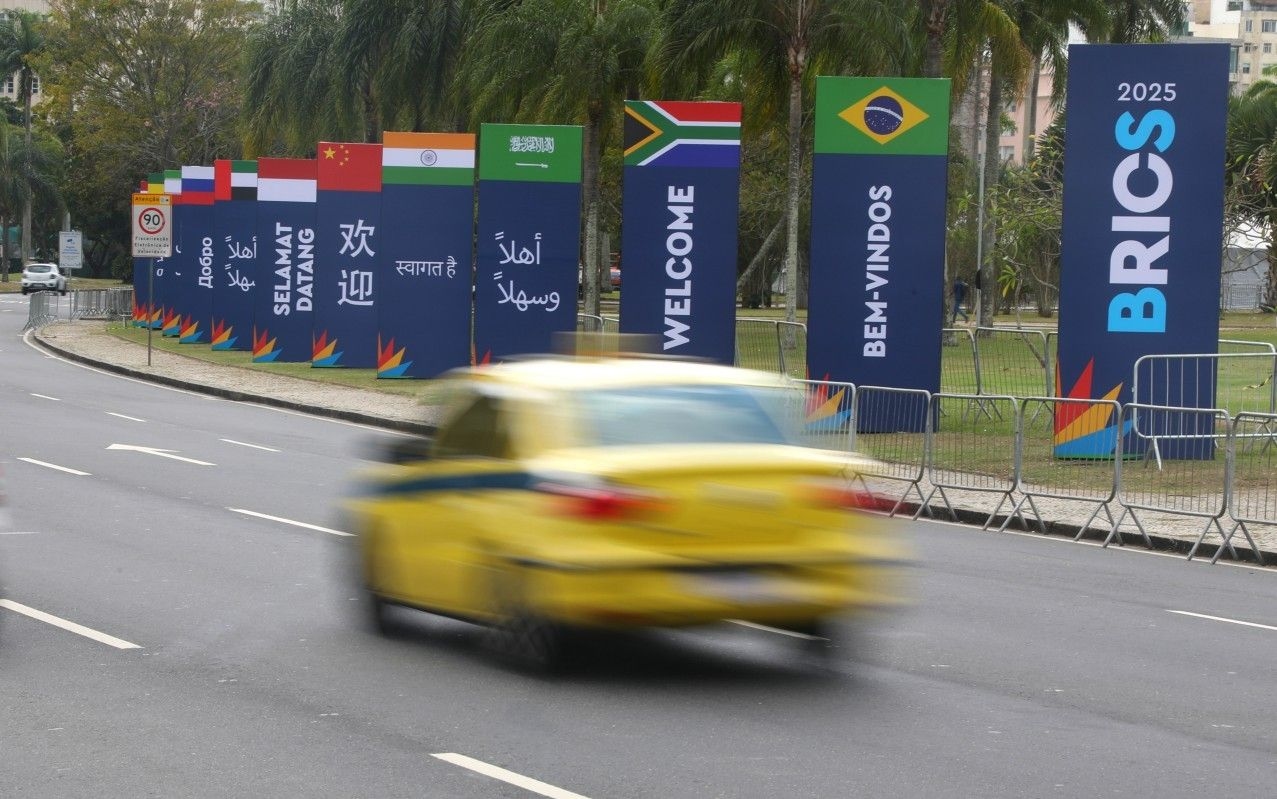 Cúpula do Brics em andamento no Museu de Arte Moderna do Rio de Janeiro. Reprodução: Globo