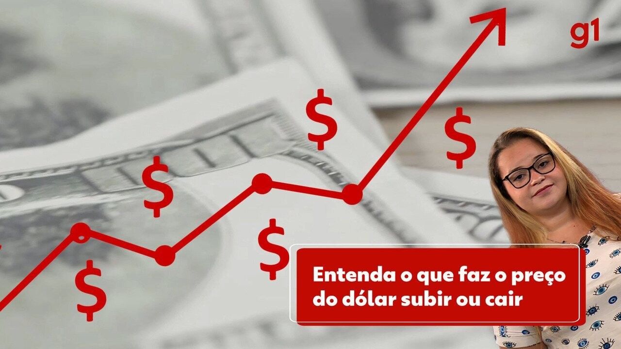Dólar e índice da bolsa brasileira sofrem queda em dia de instabilidade econômica. Reprodução: Globo