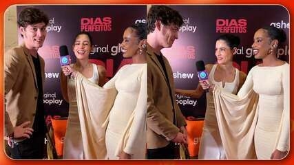 Julia Dalavia e João Vithor Oliveira celebram estreia de 'Dias Perfeitos'. Reprodução: gshow