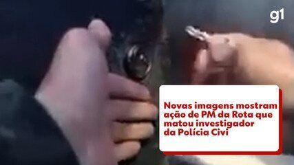 Imagens revelam ação da PM da Rota que resultou na morte de investigador da Polícia Civil. Reprodução: Globo