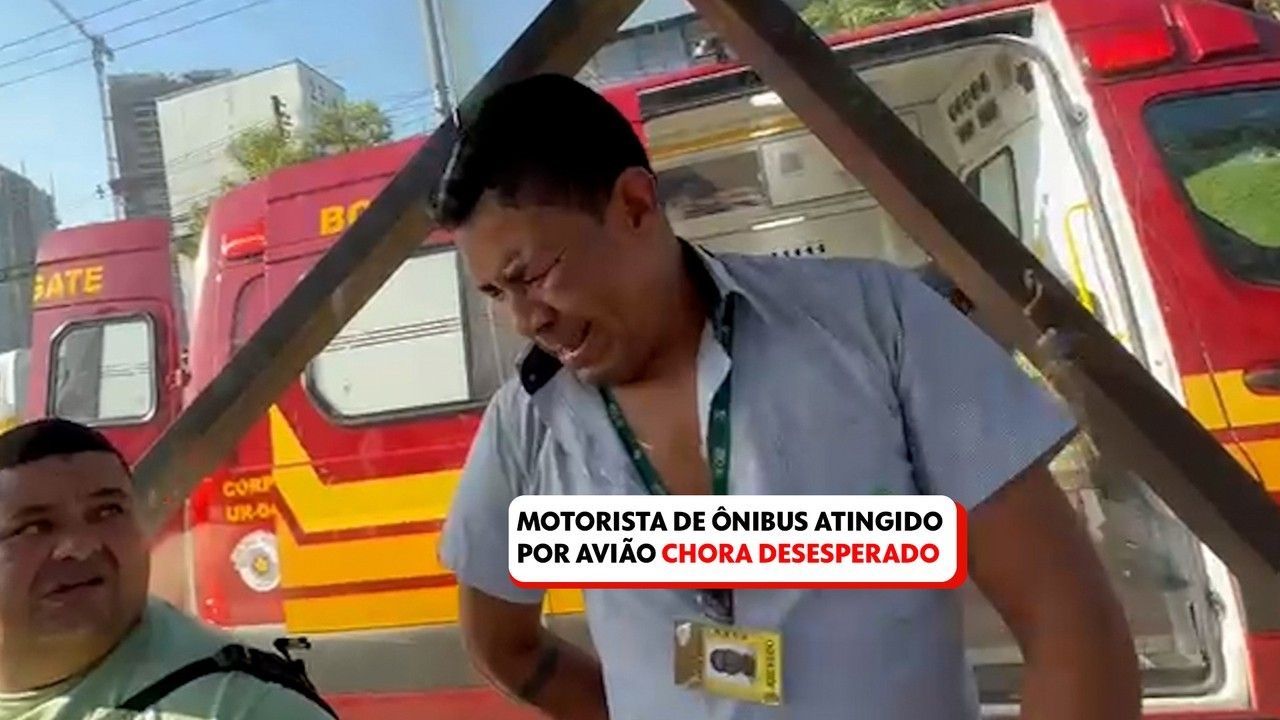 Avião cai em ônibus e motorista relata desespero