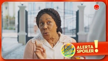 Candinho é repreendido por Manoela após mandar flores para Dita na novela Êta Mundo Melhor!; Reprodução: Globo