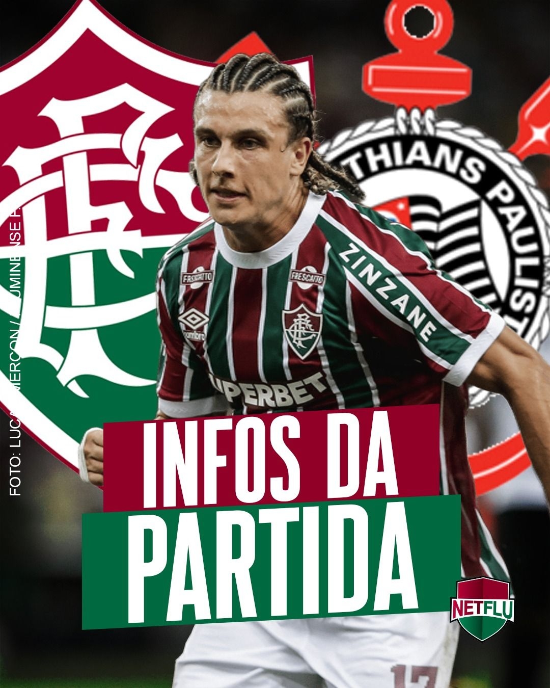 Jogadores do Fluminense se preparam para enfrentar o Corinthians no Campeonato Brasileiro. Reprodução: Netflu