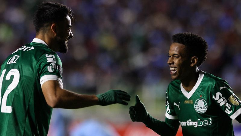 Palmeiras comemora vitória fora de casa contra o Bolívar por 3 a 2. Reprodução: Gazeta Esportiva