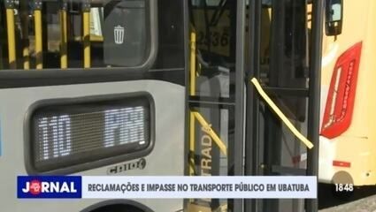 Passageiros enfrentam fechamento inesperado do terminal rodoviário em Ubatuba.; Legenda da imagem. Reprodução: Globo
