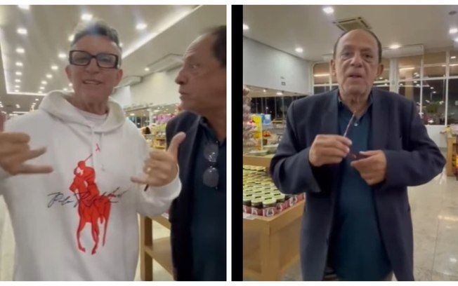 Prefeito de Aparecida e Neto brincam sobre o 'mundial' do Palmeiras. Reprodução: Esporte IG