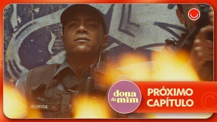 Legenda da imagem. Marlon e Ryan, em operação policial, ficam frente a frente em Dona de Mim. Reprodução: Retorno do item 11