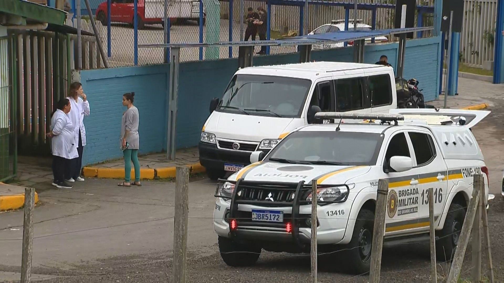 Adolescentes são internados por ataque a professora em escola de Caxias do Sul; Legenda da imagem. Reprodução: Globo