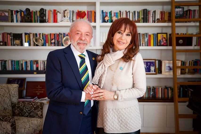 Lula critica a prisão de Cristina Kirchner durante reunião do Mercosul em Buenos Aires. Reprodução: Globo