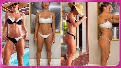 Lore Improta compartilha momentos de sua transformação após a gestação e mudanças no corpo.; Reprodução: Globo