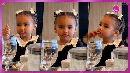 Neymar, Bruna Biancardi e Mavie aparecem com fantasias parecidas no Halloween. Reprodução: Globo