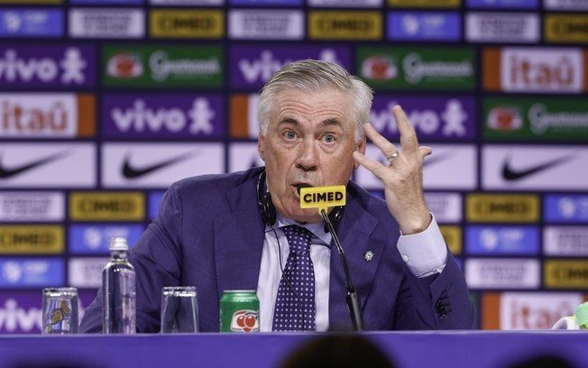 Ancelotti discute tática e identidade da Seleção Brasileira em coletiva de imprensa. Reprodução: CBF