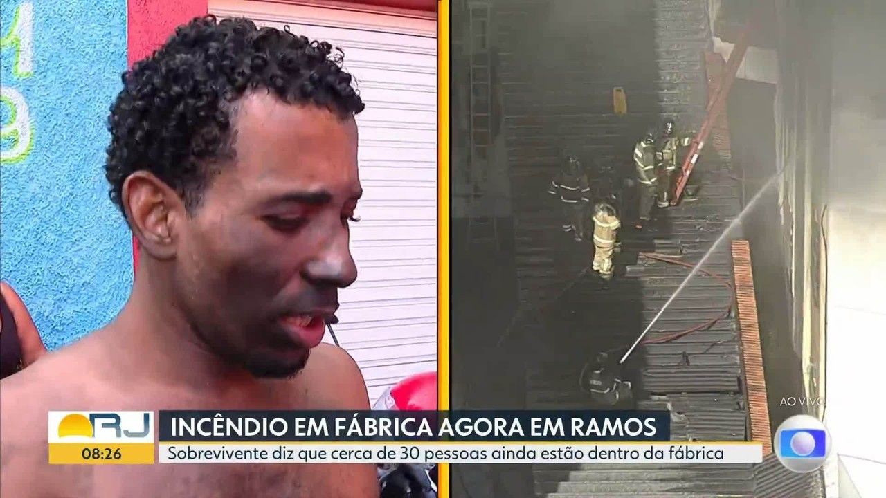 Incêndio dramático em fábrica de fantasias no Rio