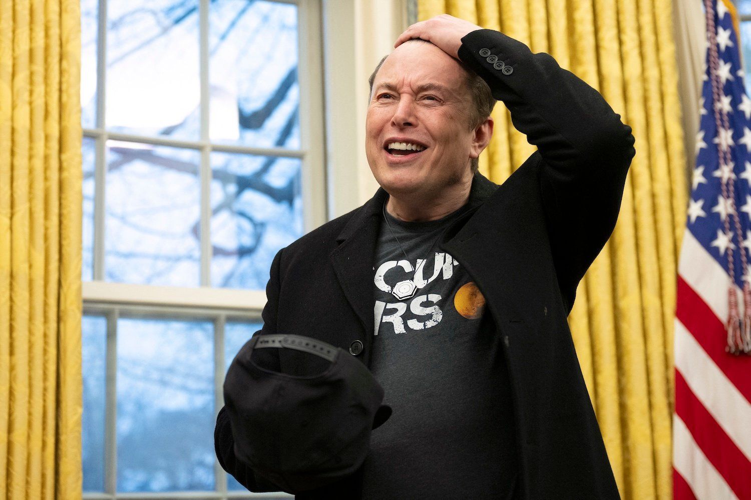 Elon Musk fala sobre a criação do Partido Americano em encontro na Casa Branca. Reprodução: Gizmodo.