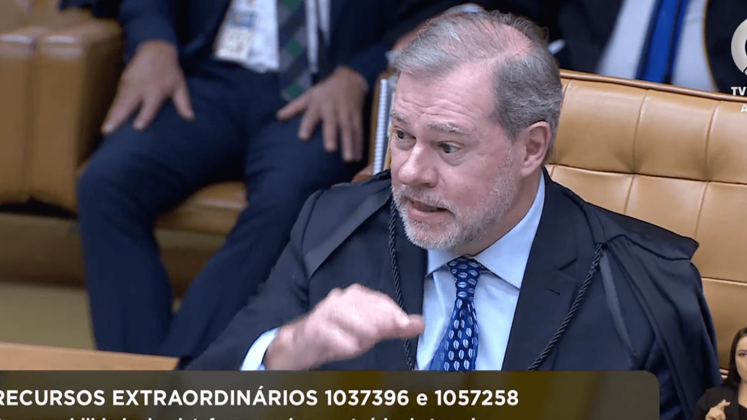 Ministro Dias Toffoli critica venda de TV box ilegal durante sessão do Supremo.; Reprodução: Tecnoblog