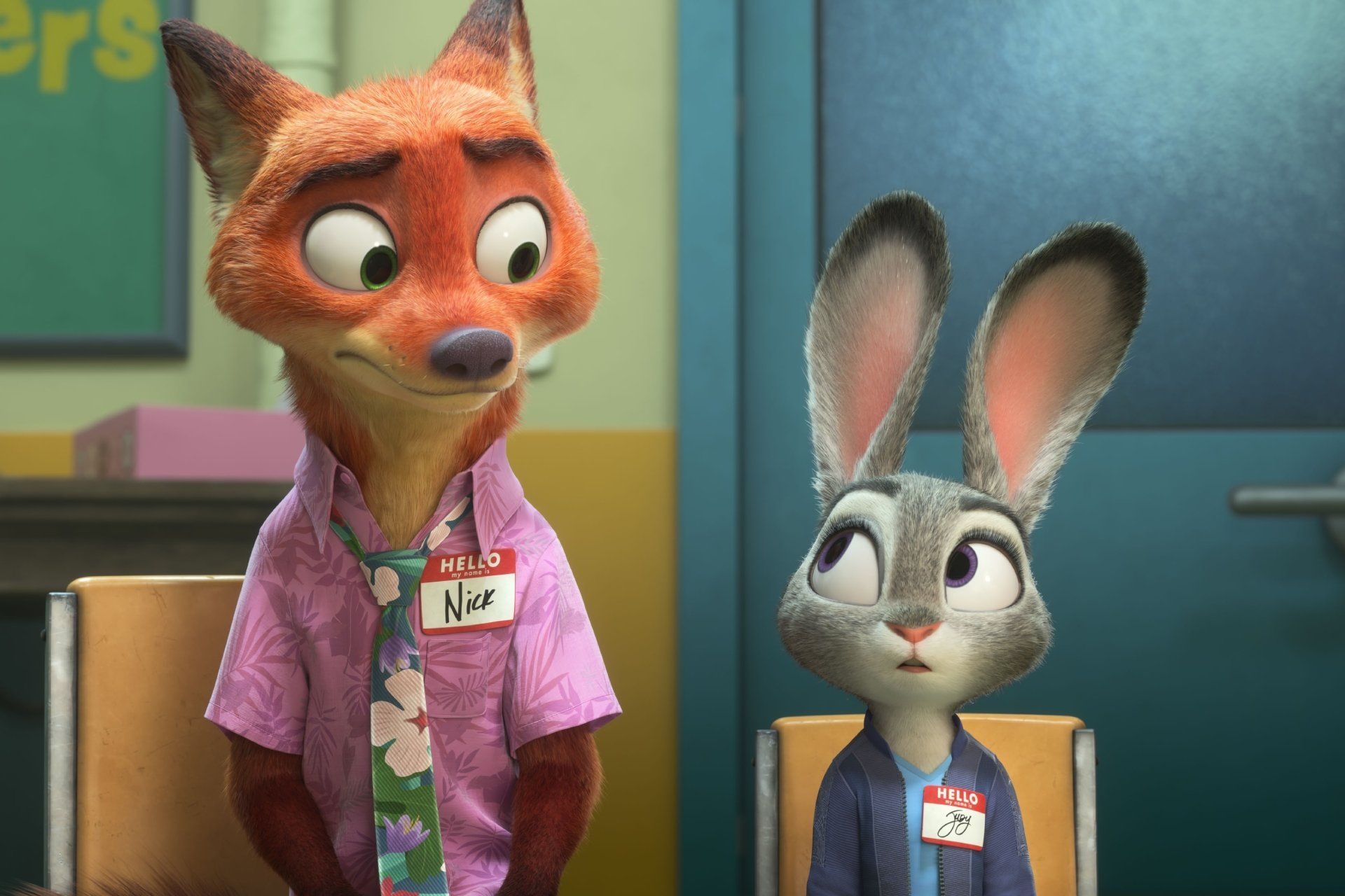 Ginnifer Goodwin e Jason Bateman, vozes de 'Zootopia 2', em divulgação do filme. Reprodução: Gizmodo - James Whitbrook