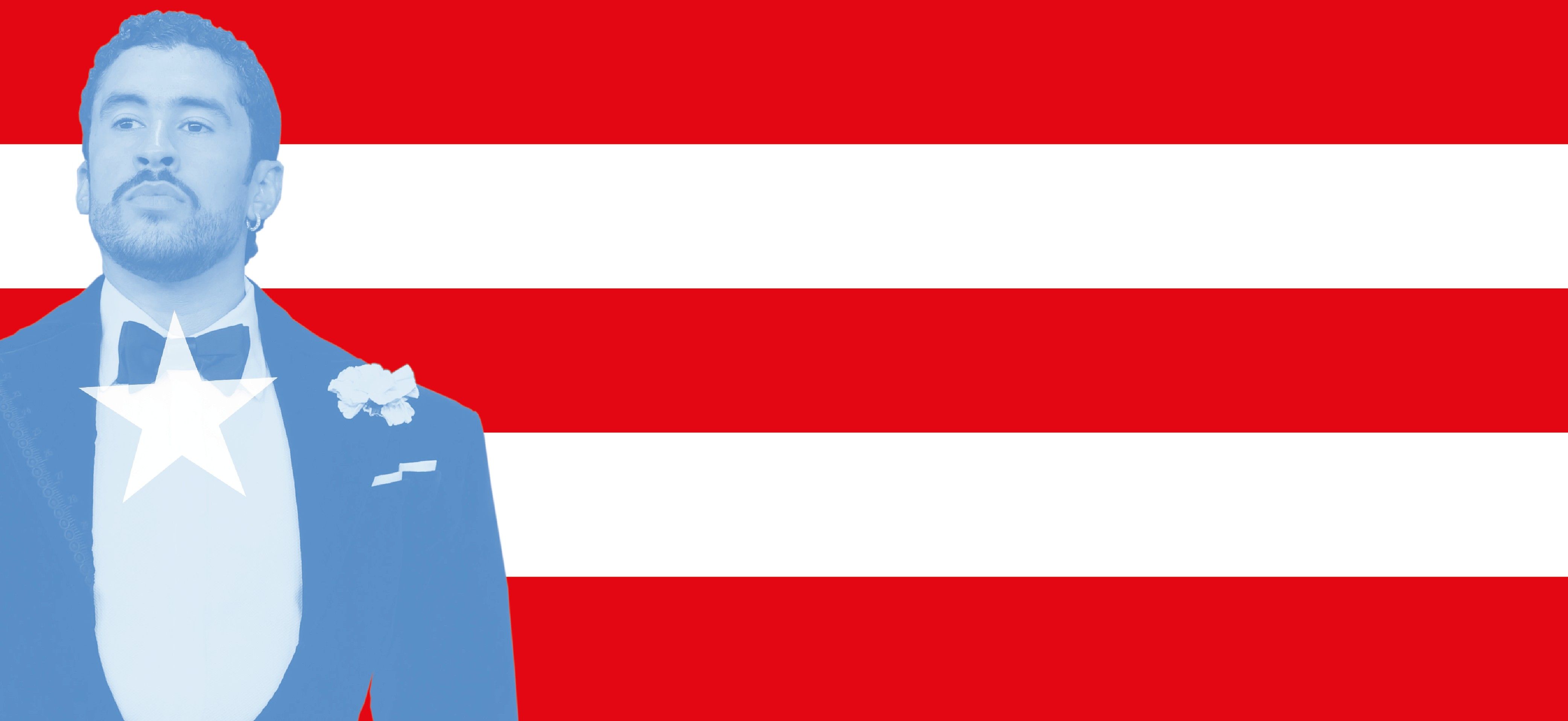 [Bad Bunny, ícone do pop, leva Porto Rico ao auge global, cantando a realidade e o colonialismo.]. Reprodução: Oglobo