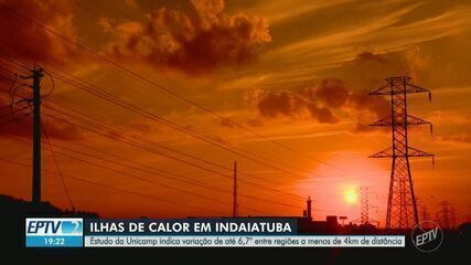 Estudo revela diferença de até 6,7 ºC entre regiões próximas de Indaiatuba. Reprodução: Globo
