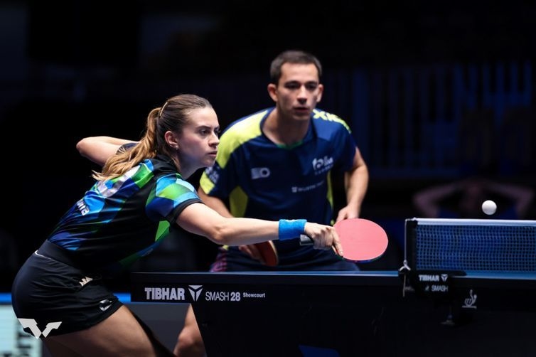 Hugo Calderano e Bruna Takahashi avançam para a final do WTT Star Contender na Eslovênia.; Legenda da imagem. Reprodução: EBC