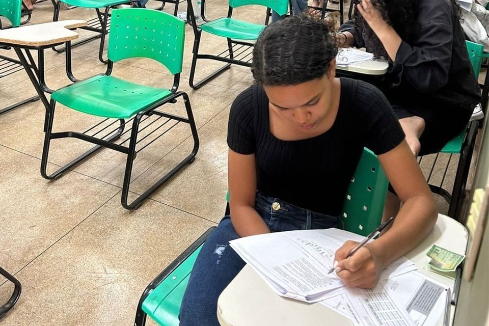 Estudantes se preparam para o Exame de Acesso ao Ensino Superior do Tocantins (Exato). Reprodução: Globo