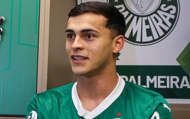 Palmeiras apresenta Ramón Sosa como novo reforço para 2025, investimento de 14 milhões de euros.; Legenda da imagem. Reprodução: Esporte IG
