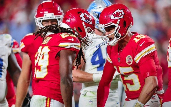 Chiefs enfrentam Raiders após vitória sobre Lions. Legenda da imagem. Reprodução: Esporte IG