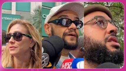 Amigos e familiares se reúnem para a cerimônia de cremação de Preta Gil no Rio de Janeiro. Reprodução: Gshow