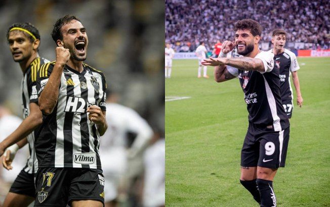 Atlético e Corinthians se enfrentam em busca de posição no G-6 do Brasileirão. Reprodução: Esporte IG