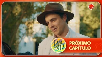 Candinho e Samir se encontram pela primeira vez em Êta Mundo Melhor! Legenda da imagem. Reprodução: Globo