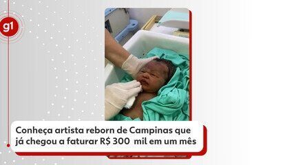 Alana, criadora de bonecas reborn, fatura até R$ 300 mil por mês com suas vendas em Campinas. Reprodução: G1