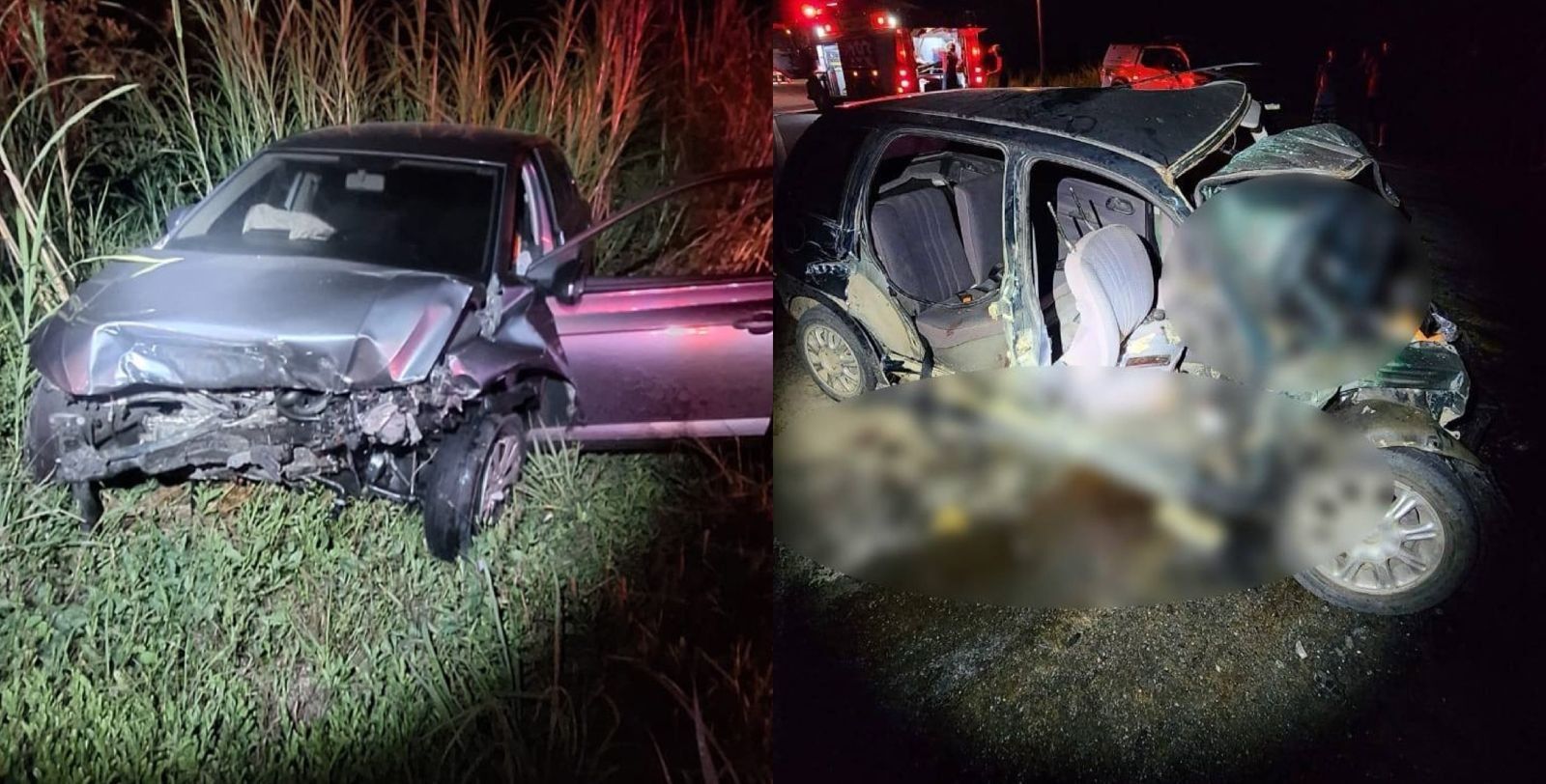 [Acidente em rodovia de SC deixa três mortos e duas feridas]. Reprodução: G1