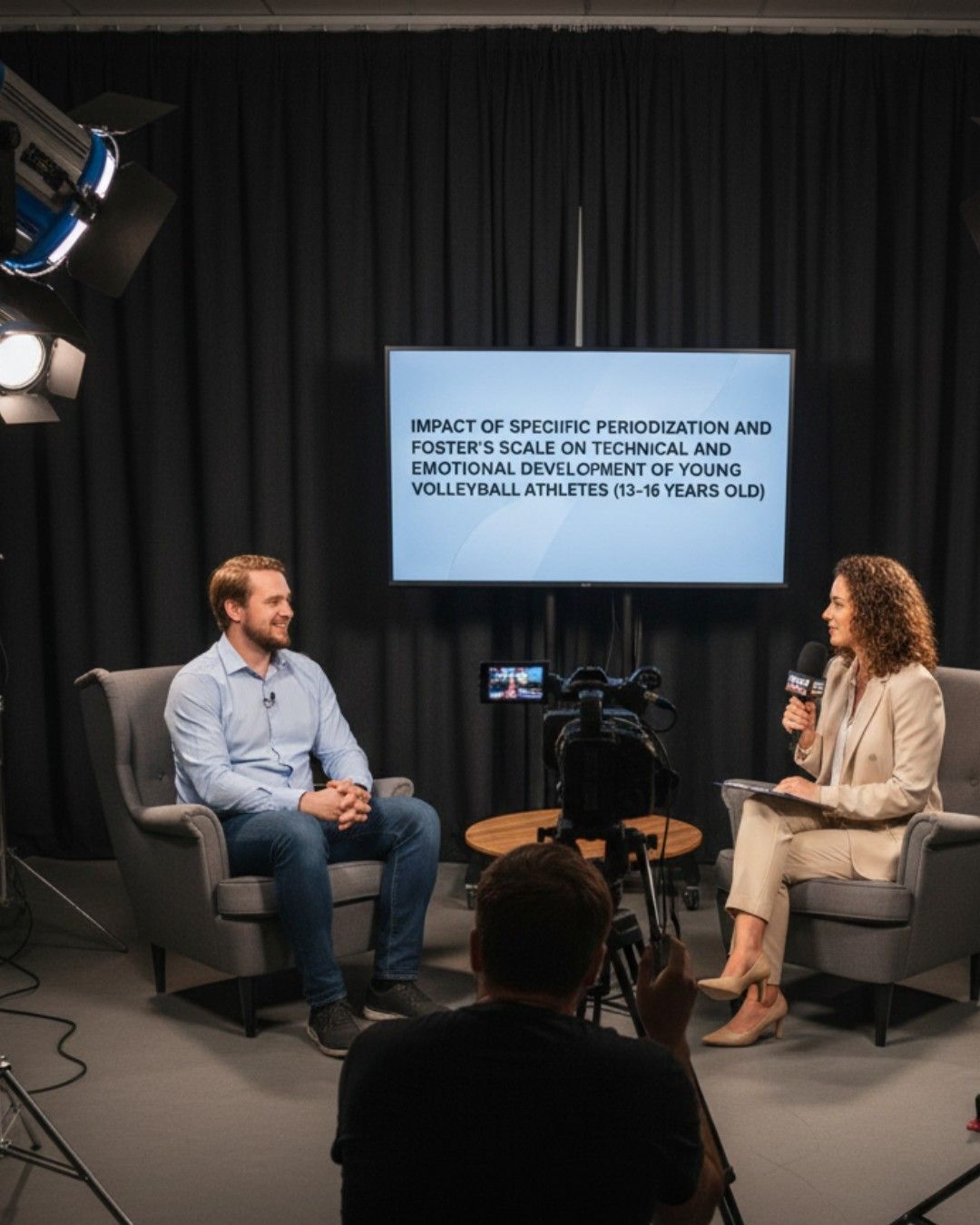 Pesquisador brasileiro em Orlando debate publicação de estudo sobre periodização no voleibol juvenil. Legenda da imagem. Reprodução: Guilherme Sanches de Araujo