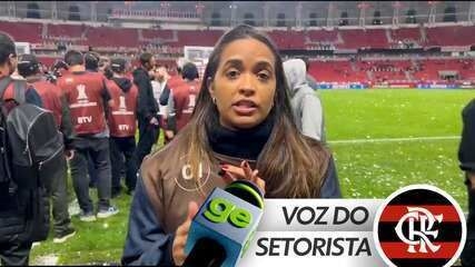 Letícia Marques analisa a classificação do Flamengo para as quartas de final da Libertadores. Reprodução: Globo