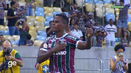 Jhon Arias se despede do Fluminense antes de seguir para o Wolverhampton. Reprodução: Globo