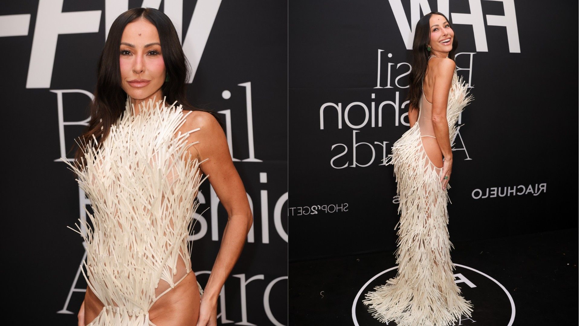 Sabrina Sato brilha com vestido cavado nas laterais em evento de moda em São Paulo.. Reprodução: Gshow