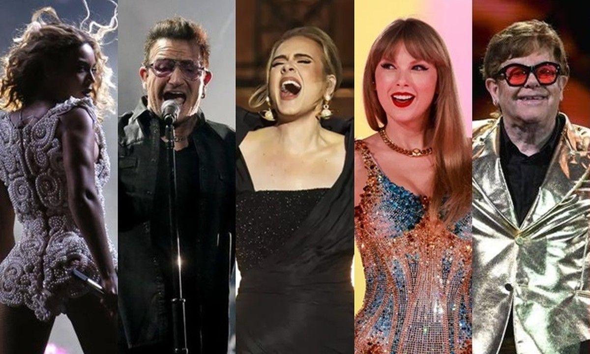 Artistas como Beyoncé e U2 são cotados para apresentação em Copacabana. Reprodução: Globo