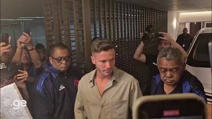 Saúl chega ao Rio para se tornar reforço do Flamengo. Reprodução: Globo