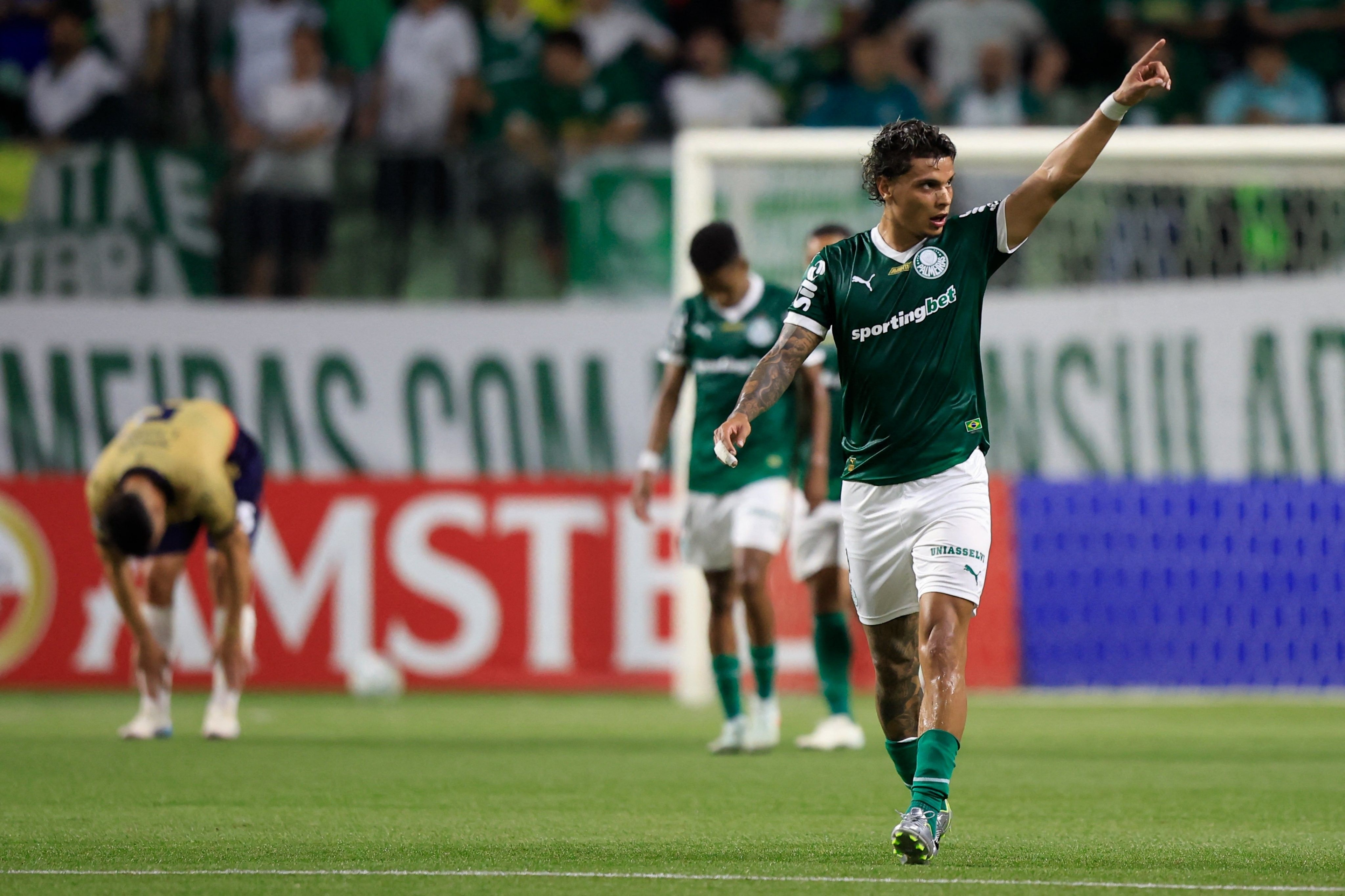 Palmeiras vence Cerro Porteño por 1 a 0 na Libertadores em jogo no Allianz Parque. Legenda da imagem. Reprodução: Globo