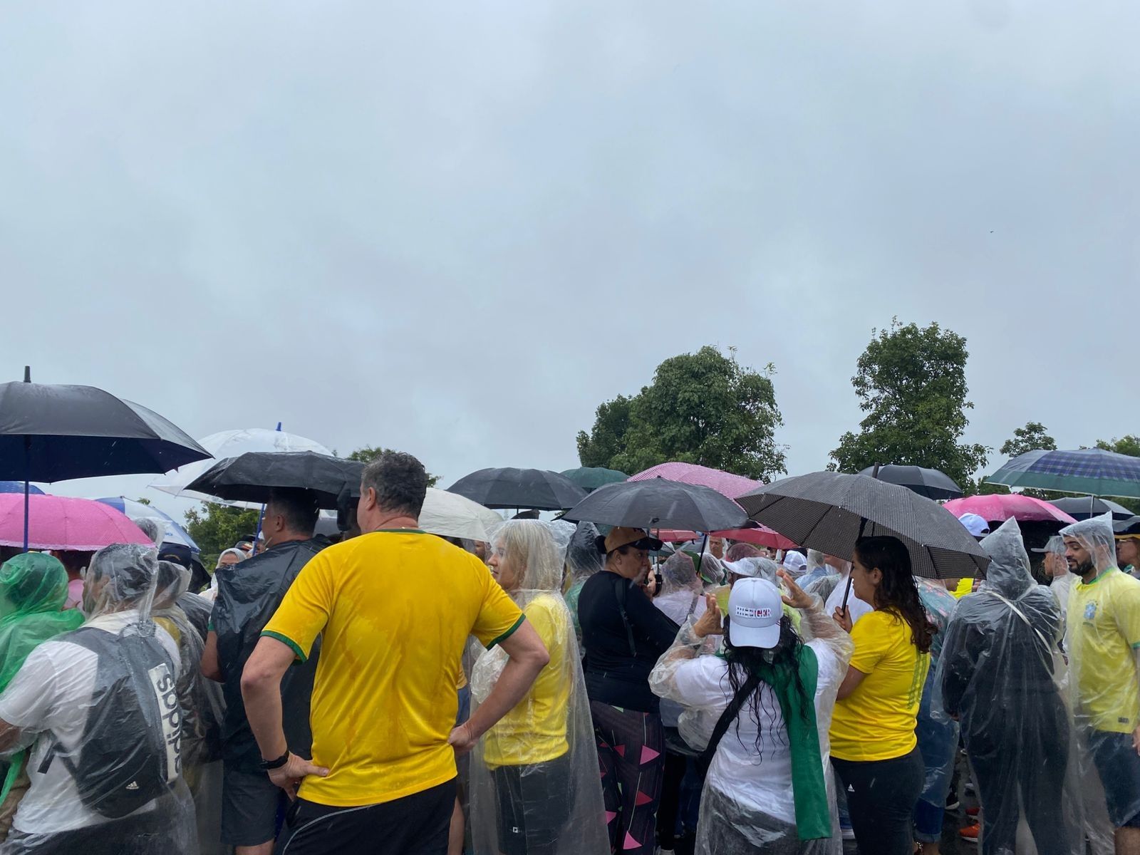 Ato em Brasília: raio atinge manifestantes pró-Bolsonaro, deixando feridos.. Reprodução: Oglobo