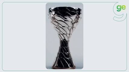 Troféu do GP de São Paulo 2025 em exibição no Senna Club, Interlagos. Legenda da imagem. Reprodução: Retorno do item 11