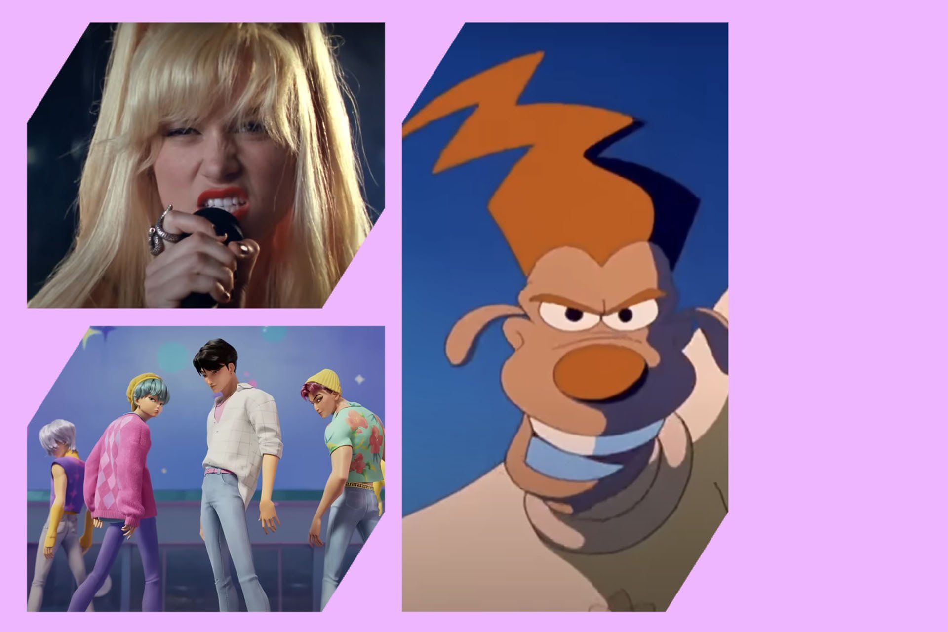 A imagem destaca bandas fictícias icônicas de filmes, celebrando a influência da música no cinema. Reprodução: Gizmodo