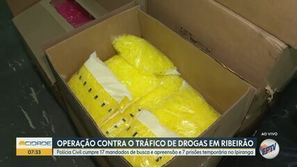 Polícia cumpre mandados de prisão em operação contra tráfico de drogas em Ribeirão Preto.; Reprodução: Globo