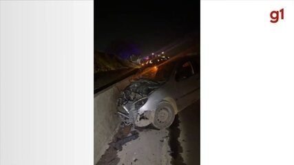 Acidente entre dois carros na SP-063 resulta em uma morte e feridos em Itatiba.; Reprodução: Globo