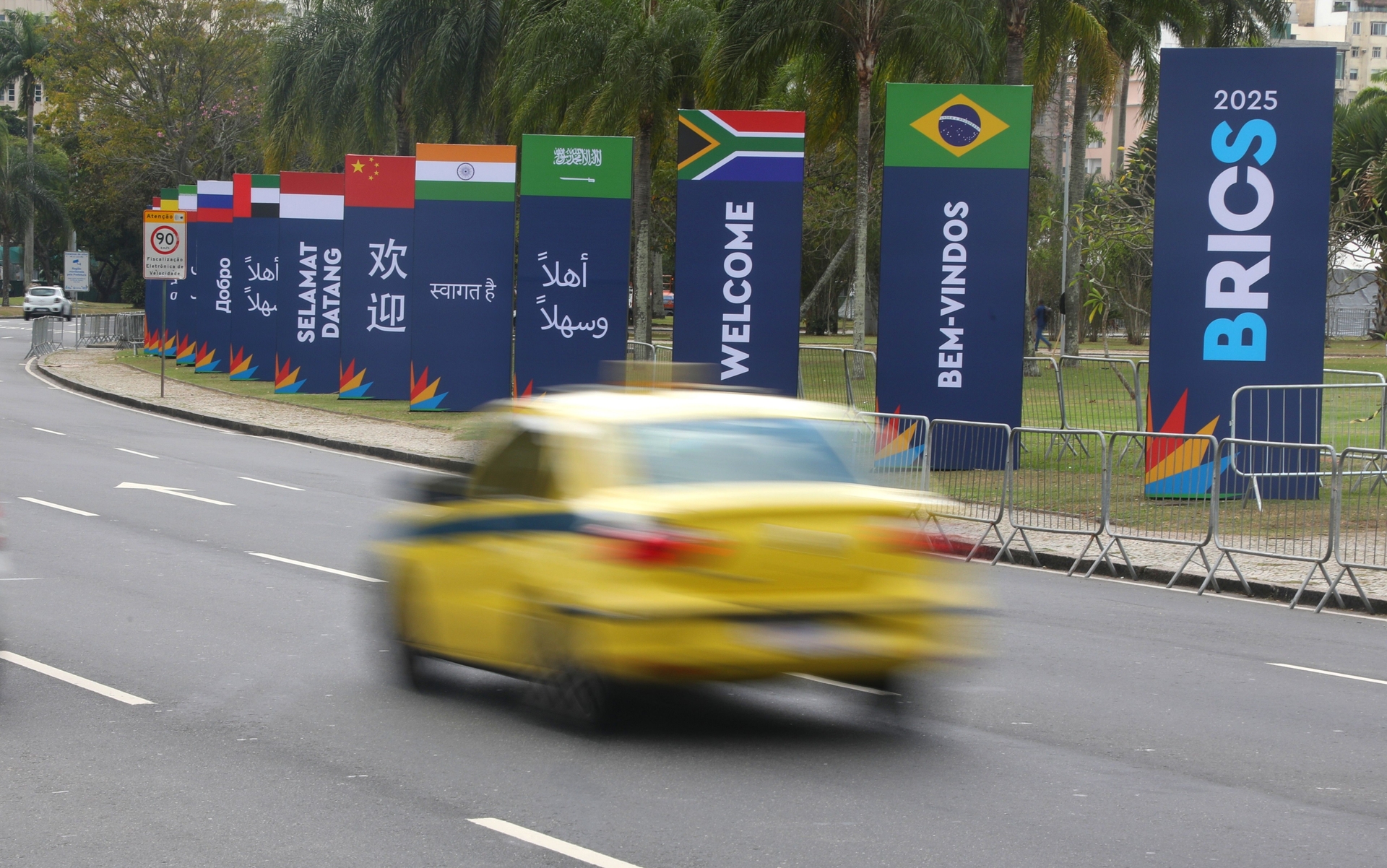 Mudanças no transporte e trânsito do Rio para a Cúpula do Brics entre 4 e 7 de novembro. Reprodução: Globo