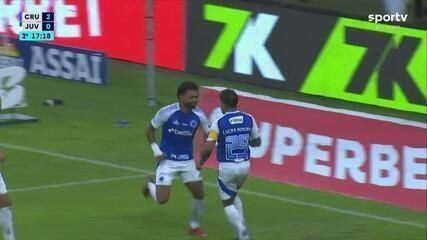 Gabigol brilha e Cruzeiro vence o Juventude por 4 a 0 no Brasileirão.; Legenda da imagem. Reprodução: Globo