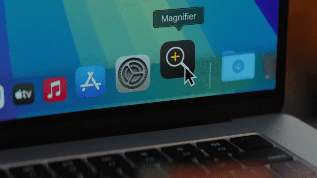 O novo aplicativo Lupa amplia conteúdos na tela do Mac e melhora acessibilidade. Reprodução: Tecnoblog