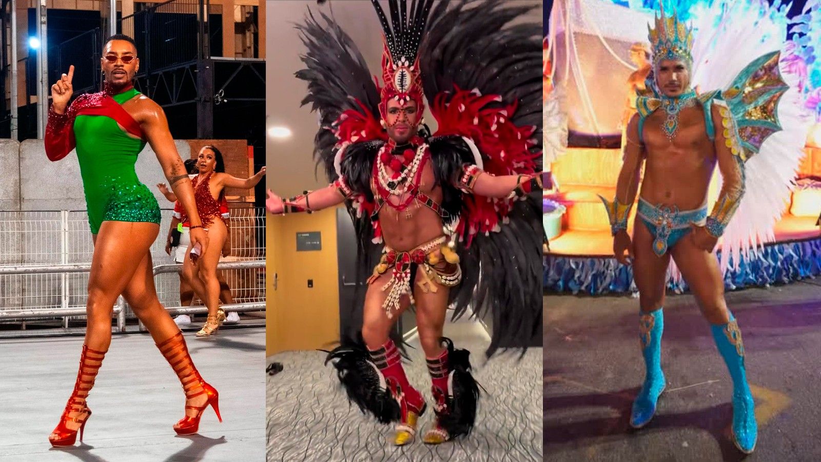 Músos brilham no Anhembi durante o Carnaval de SP. Reprodução: Gshow